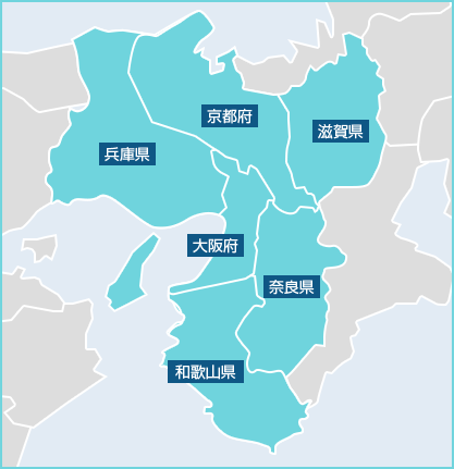 関西の対応マップ